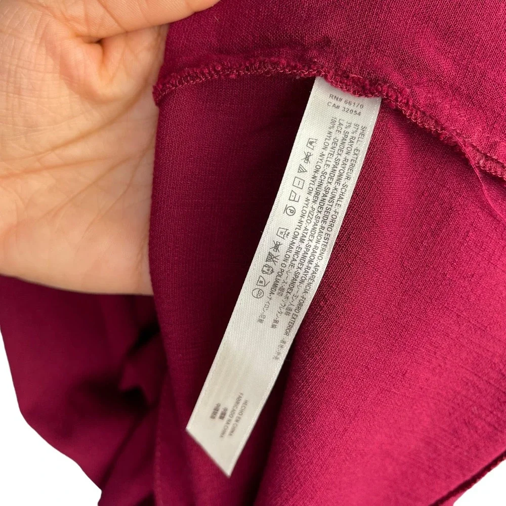 Free People Burgundy Wrap Mini Dress